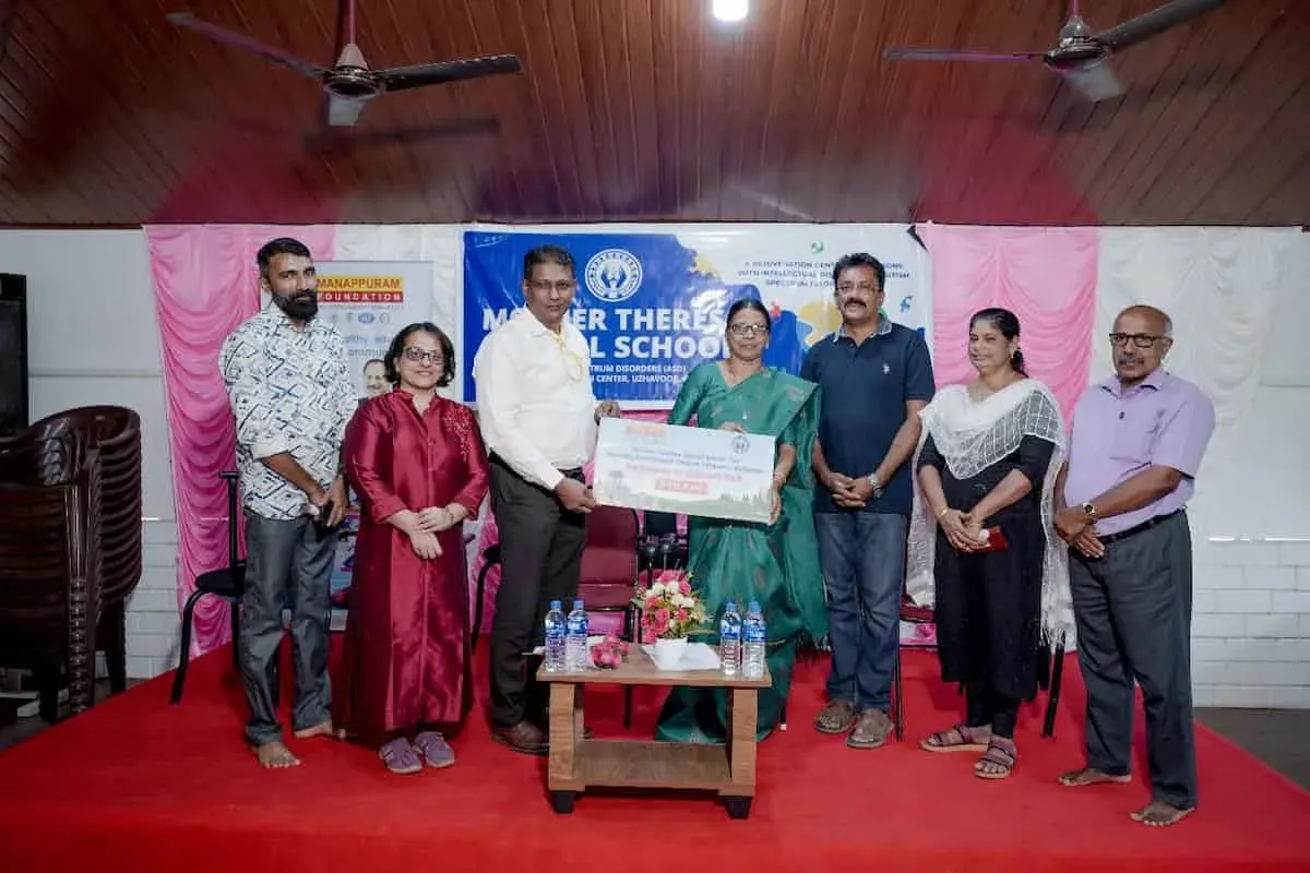 Donation of Equipment to Mother Teresa Special School for Mentally Handicapped Children, Uzhavoor, Kottayam